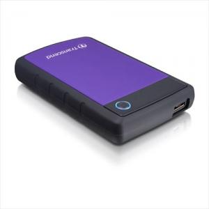  耐衝撃 ポータブルHDD 4TB USB3.1 Gen1 Transcend StoreJet 25H3P パープル