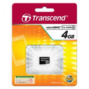 microSDHCカード 4GB Class4対応 Transcend製